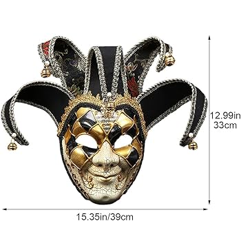 ベネチアンマスク(職人ハンドメイド品)　ベネチア マスカレードカーニバル用 謝恩セール特価】イタリア製 輸入雑貨 ベネチアンマスク 本物